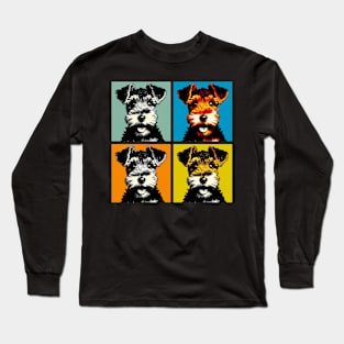 Pop Retro Welsh Terrier Art - Cute Puppy Long Sleeve T-Shirt